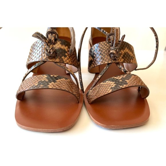 Zimmermann Tan Snakeskin Strappy Sandals - Picture 4 of 11